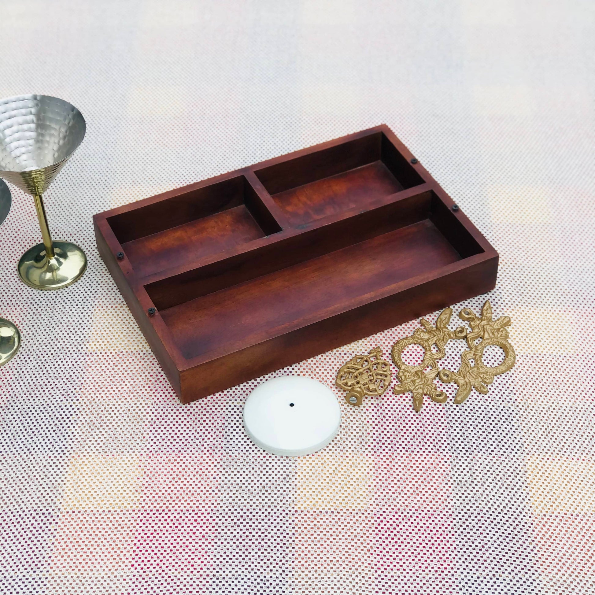 Humsafar Wooden Tray | DryFruit Tray | only empty wooden tray without lid