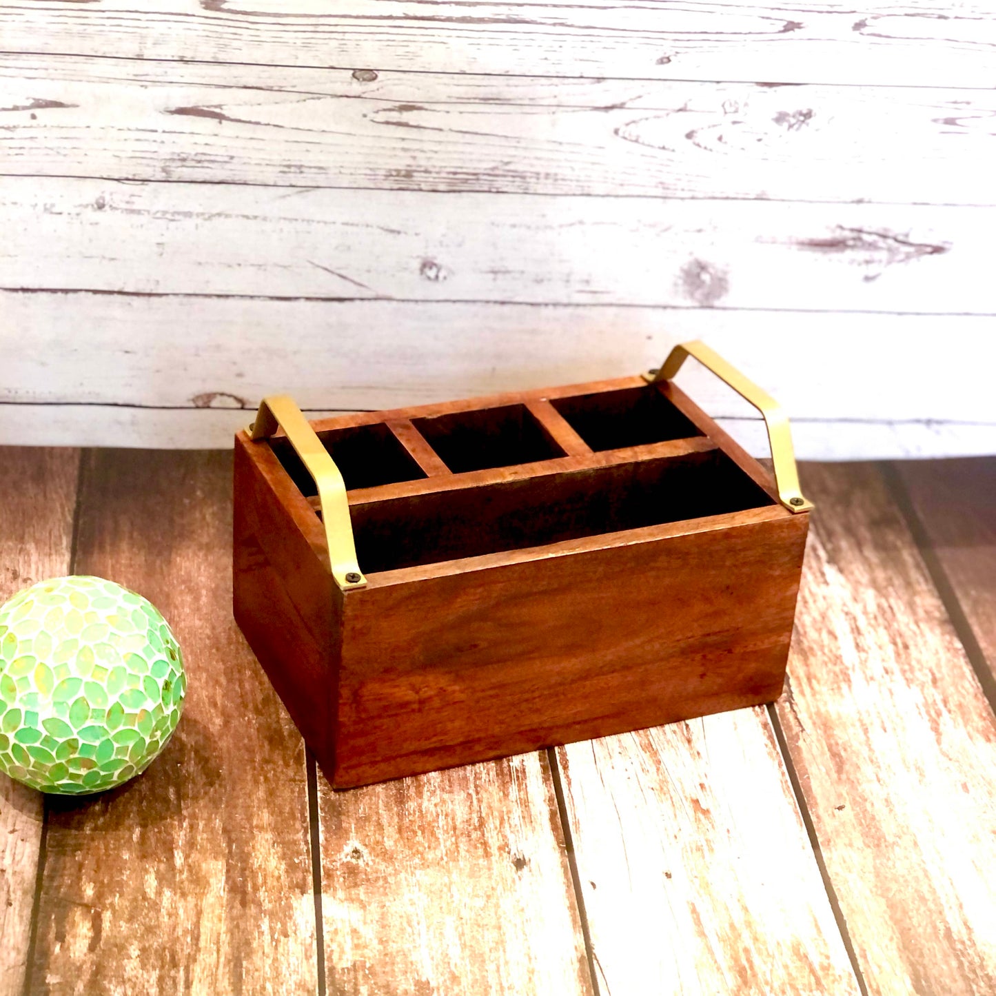 Classic Mastani Wooden Caddy | Cutlery Holder | Spoon stand Dusky Lory
