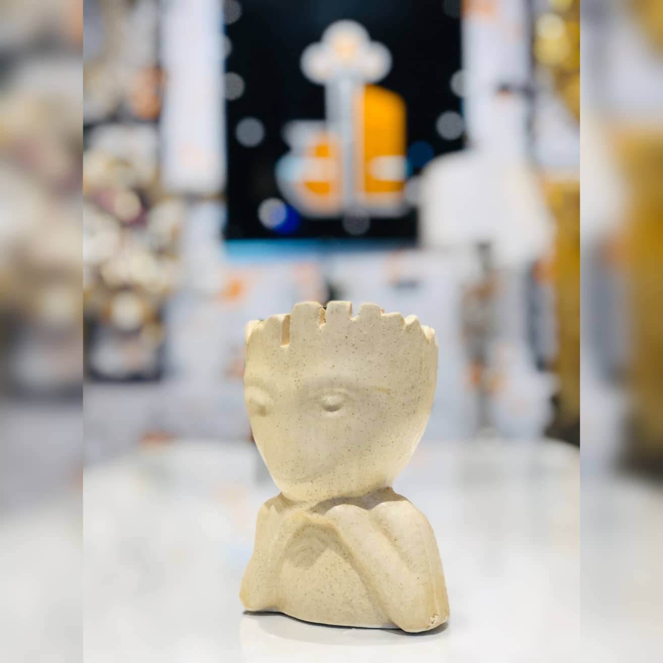 Groot Plant Pot | Ceramic | Champagne Color Dusky Lory