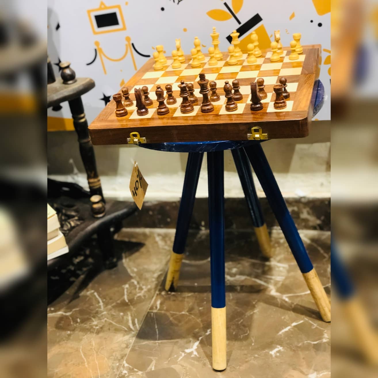 Wooden Chess Board Large Size | Premium Look Dusky Lory