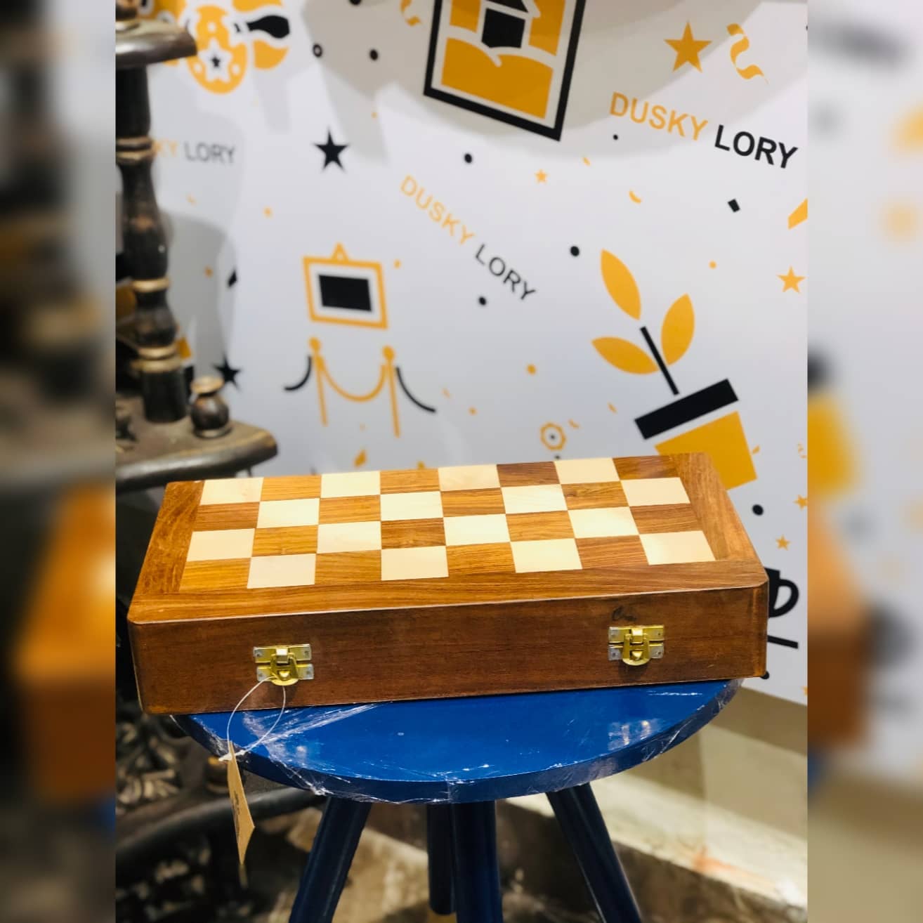 Wooden Chess Board Large Size | Premium Look Dusky Lory
