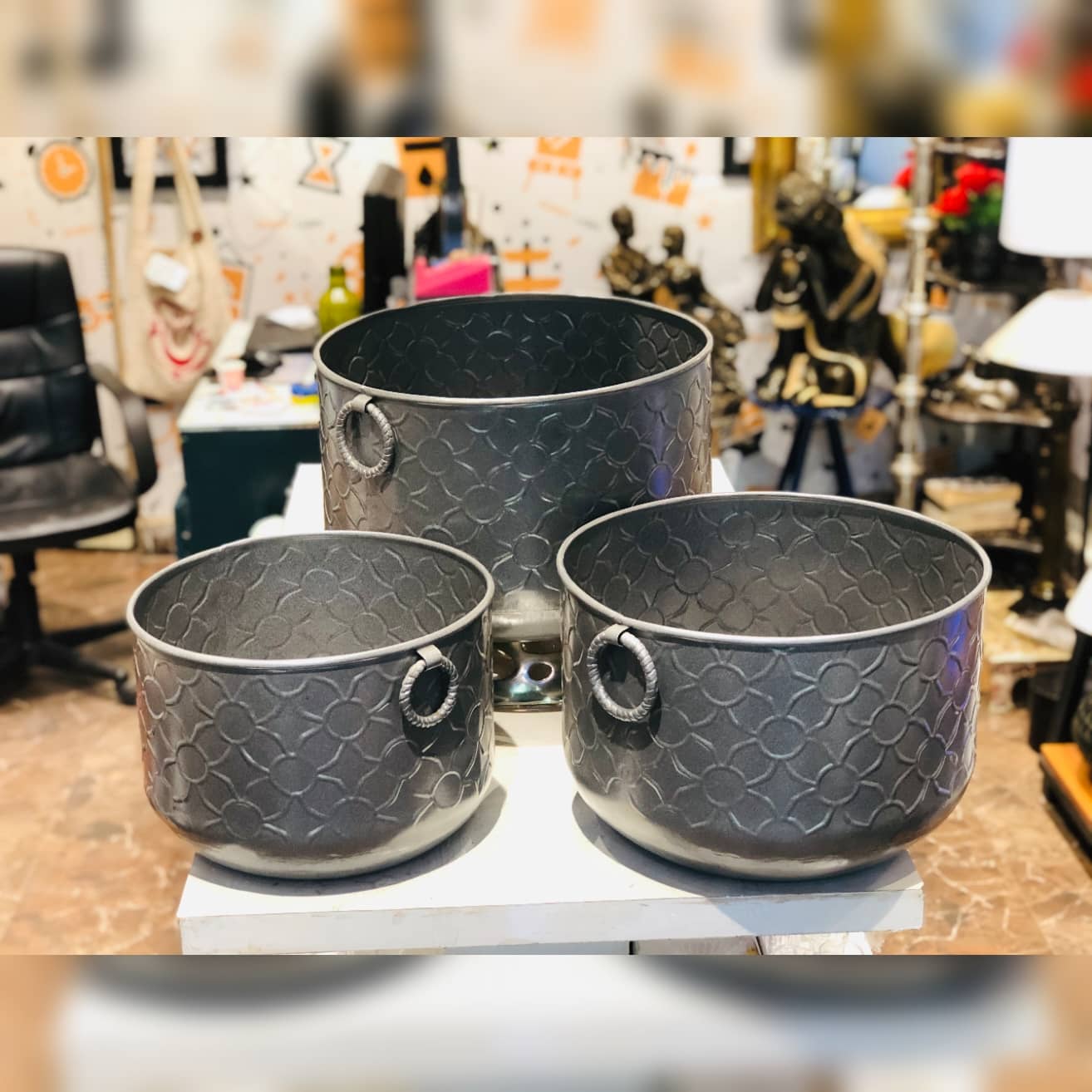 Metal Planters | Set of 3 Dusky Lory
