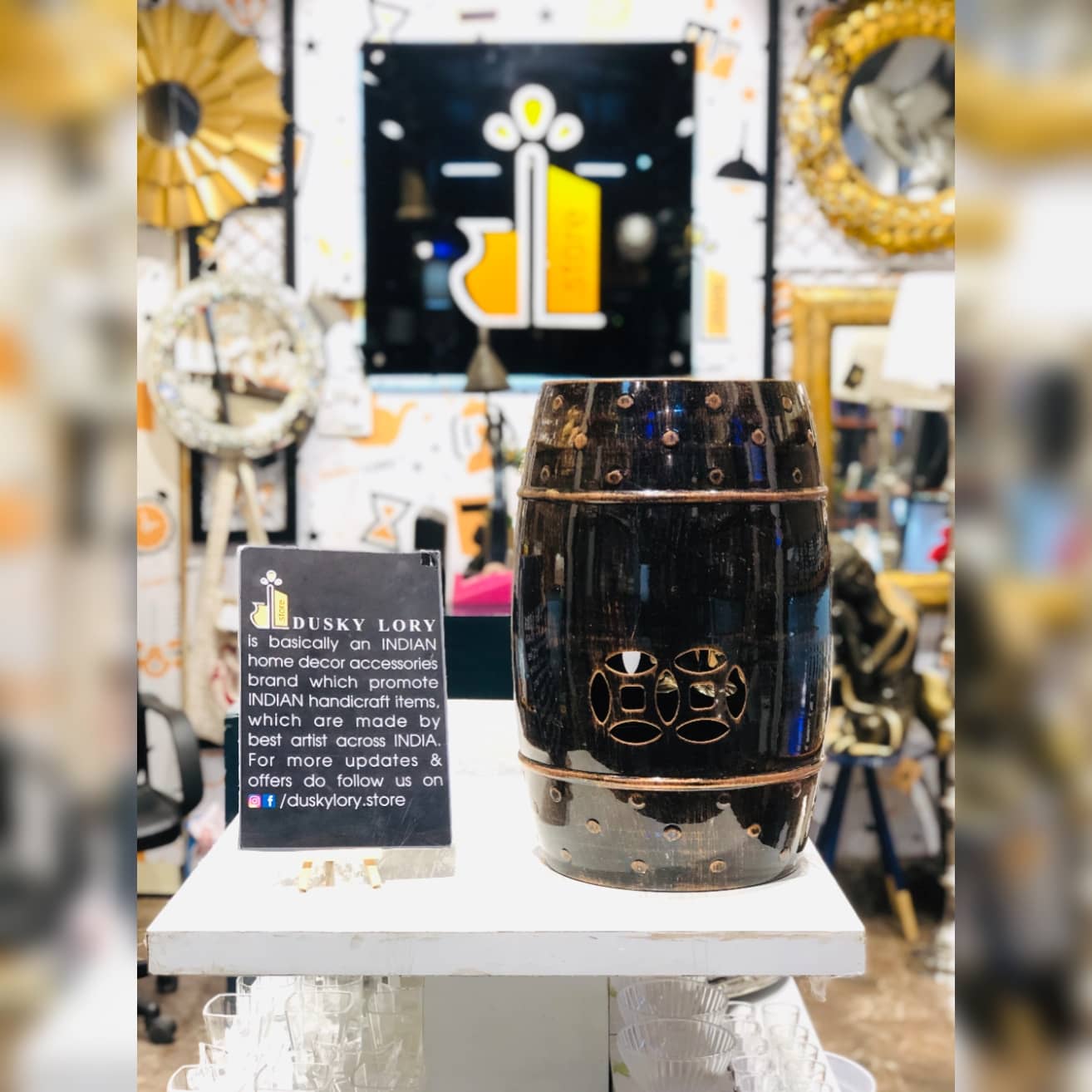 Ottoman Stool | Metal Corner Stool Dusky Lory