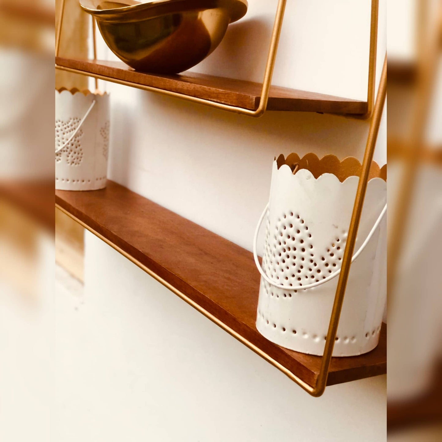Wall Shelves for living room | Wooden rack for wall | Floating shelves For Bedroom | Wall Mounted Shelves - Dusky Lory