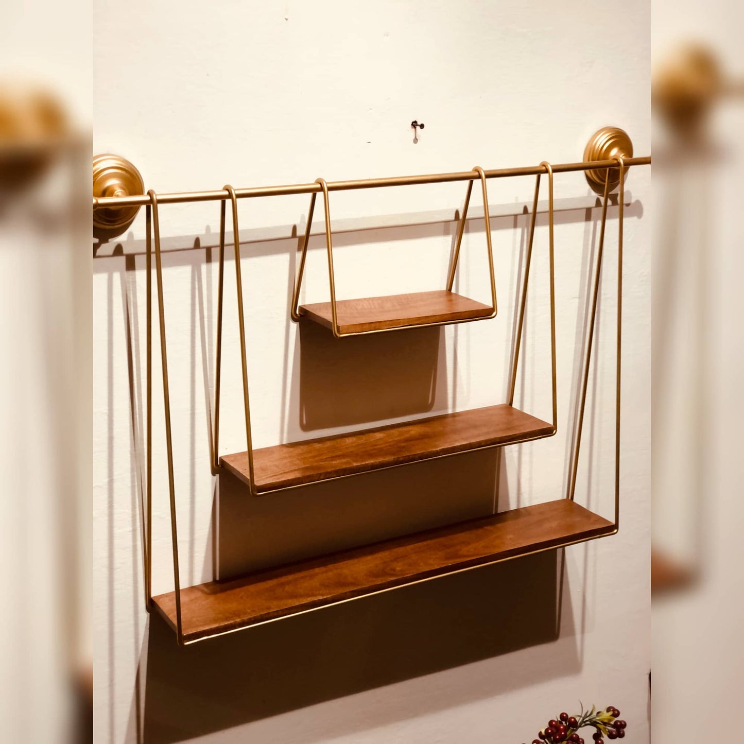 Wall Shelves for living room | Wooden rack for wall | Floating shelves For Bedroom | Wall Mounted Shelves - Dusky Lory