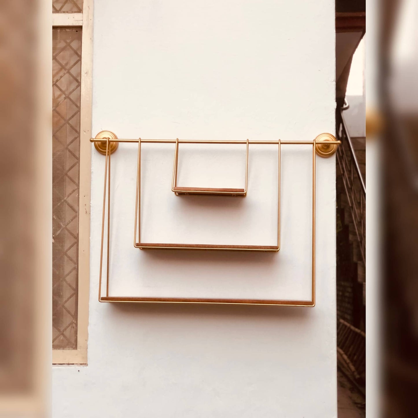 Wall Shelves for living room | Wooden rack for wall | Floating shelves For Bedroom | Wall Mounted Shelves - Dusky Lory