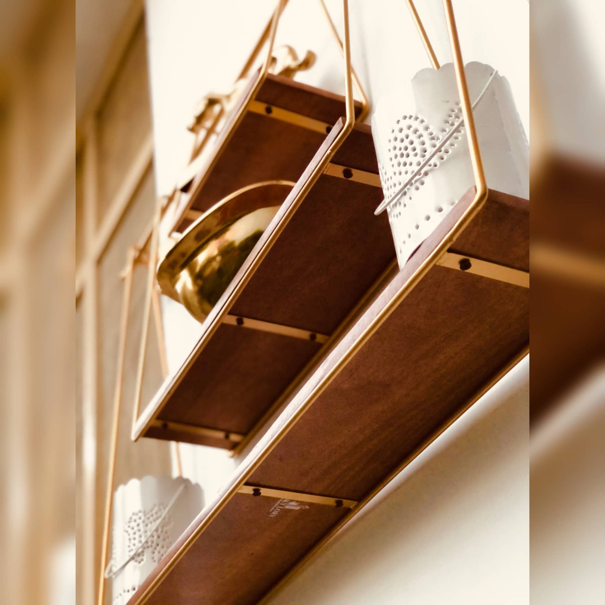 Wall Shelves for living room | Wooden rack for wall | Floating shelves For Bedroom | Wall Mounted Shelves - Dusky Lory