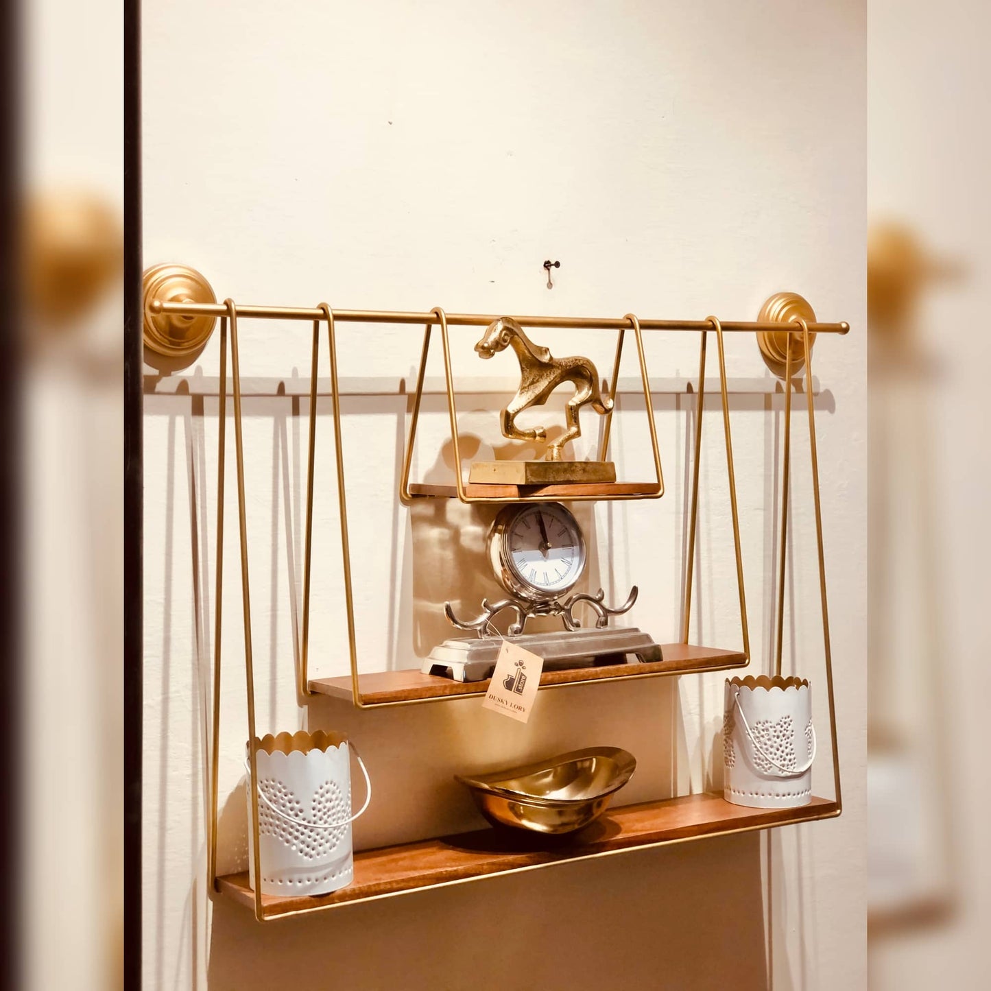 Wall Shelves for living room | Wooden rack for wall | Floating shelves For Bedroom | Wall Mounted Shelves - Dusky Lory