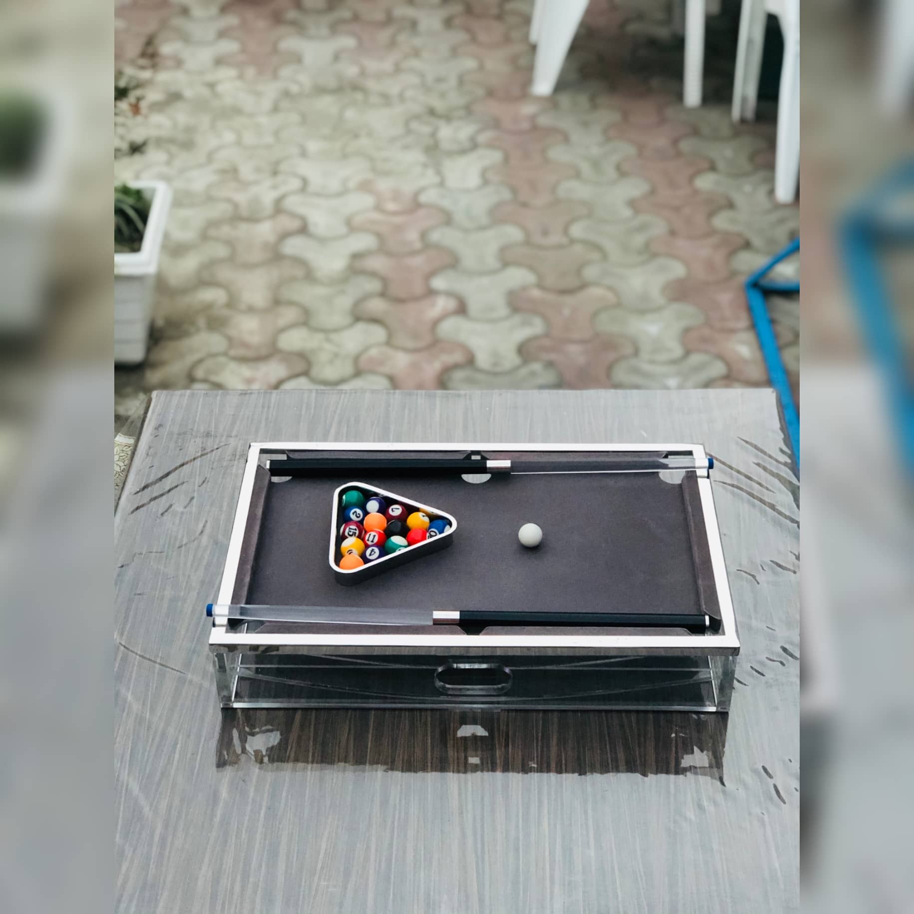 Mini Pool Table | Acrylic | 51cm X 31cm X 9cm Dusky Lory