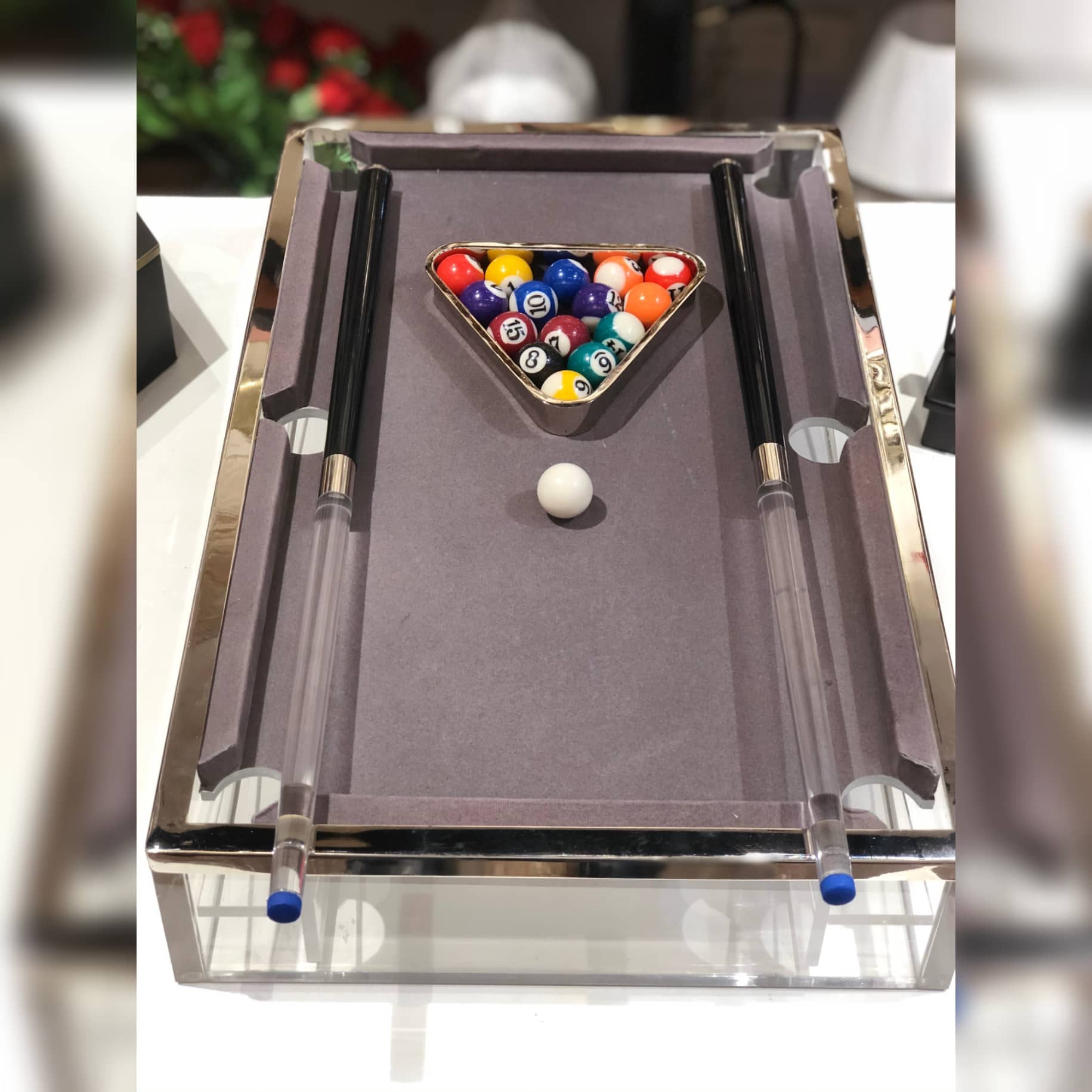 Mini Pool Table | Acrylic | 51cm X 31cm X 9cm Dusky Lory
