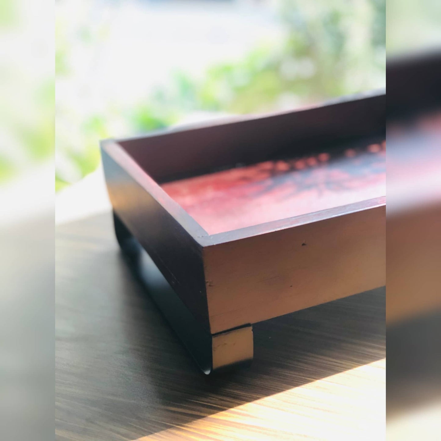 Mishty Wooden Tray | Akshaya Wood | 14X9 Inches Dusky Lory