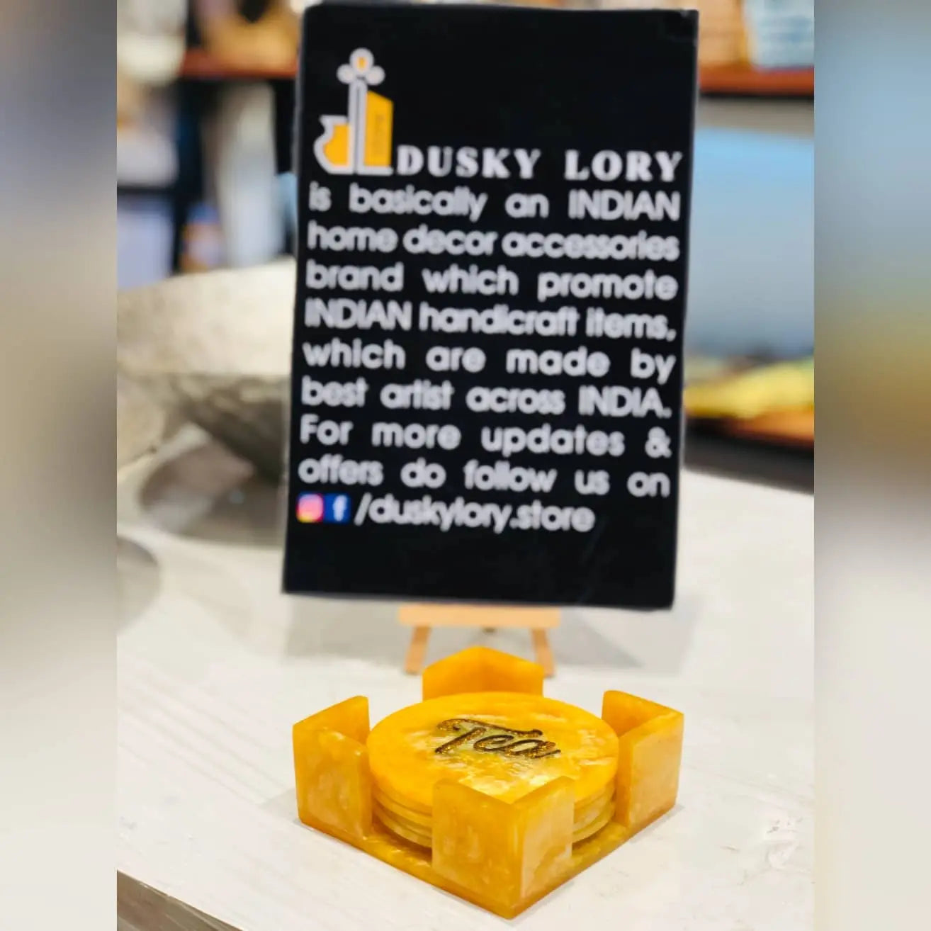 Tea Coaster Resin Dusky Lory