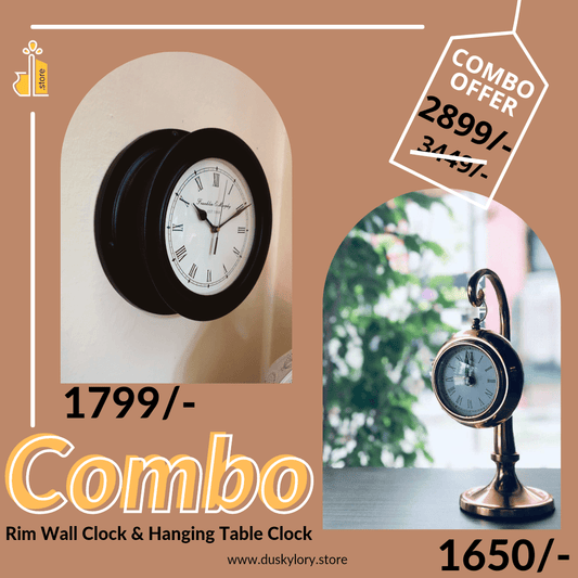 Rim Wall Clock & Hanging Table Clock Dusky Lory