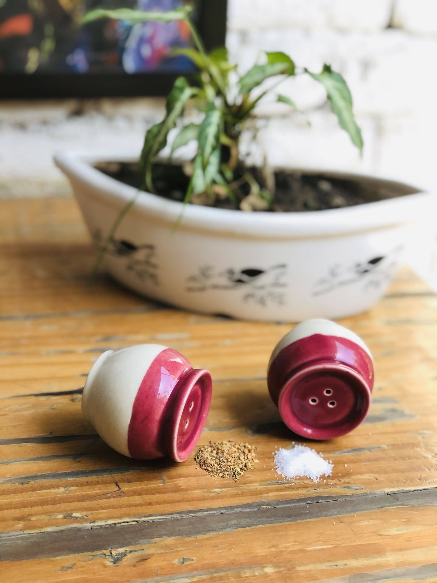 2 Set of Achari Chutney Jar and Handi Salt & Pepper | Combo Dusky Lory