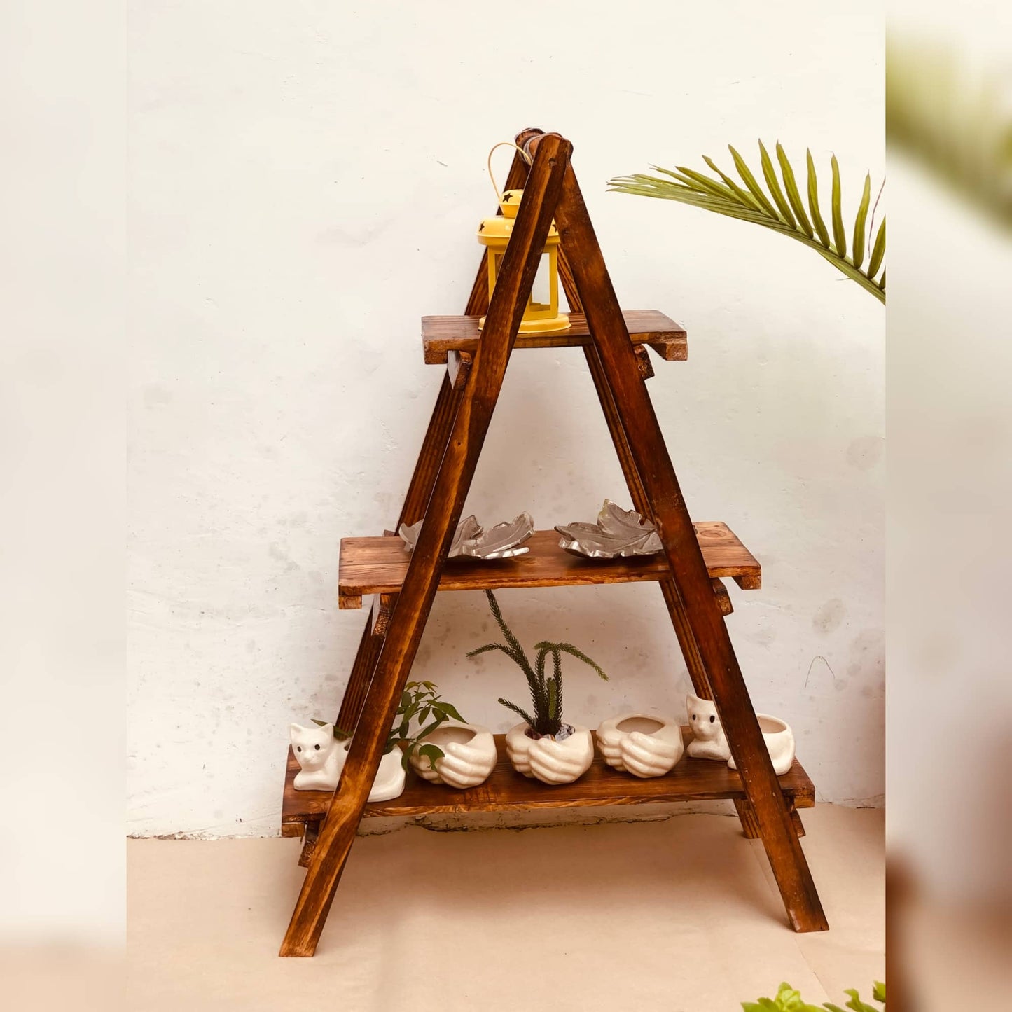 Wooden Rack | Teak Wood Finish | 3ft Height Dusky Lory