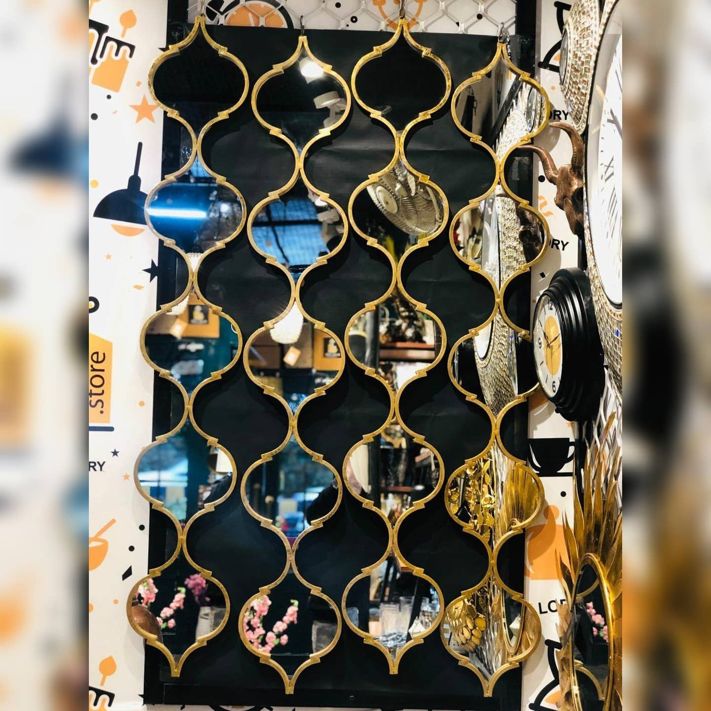 Mirror Wall Strips | Panels | Set of 2 Strips |Metallic Dusky Lory