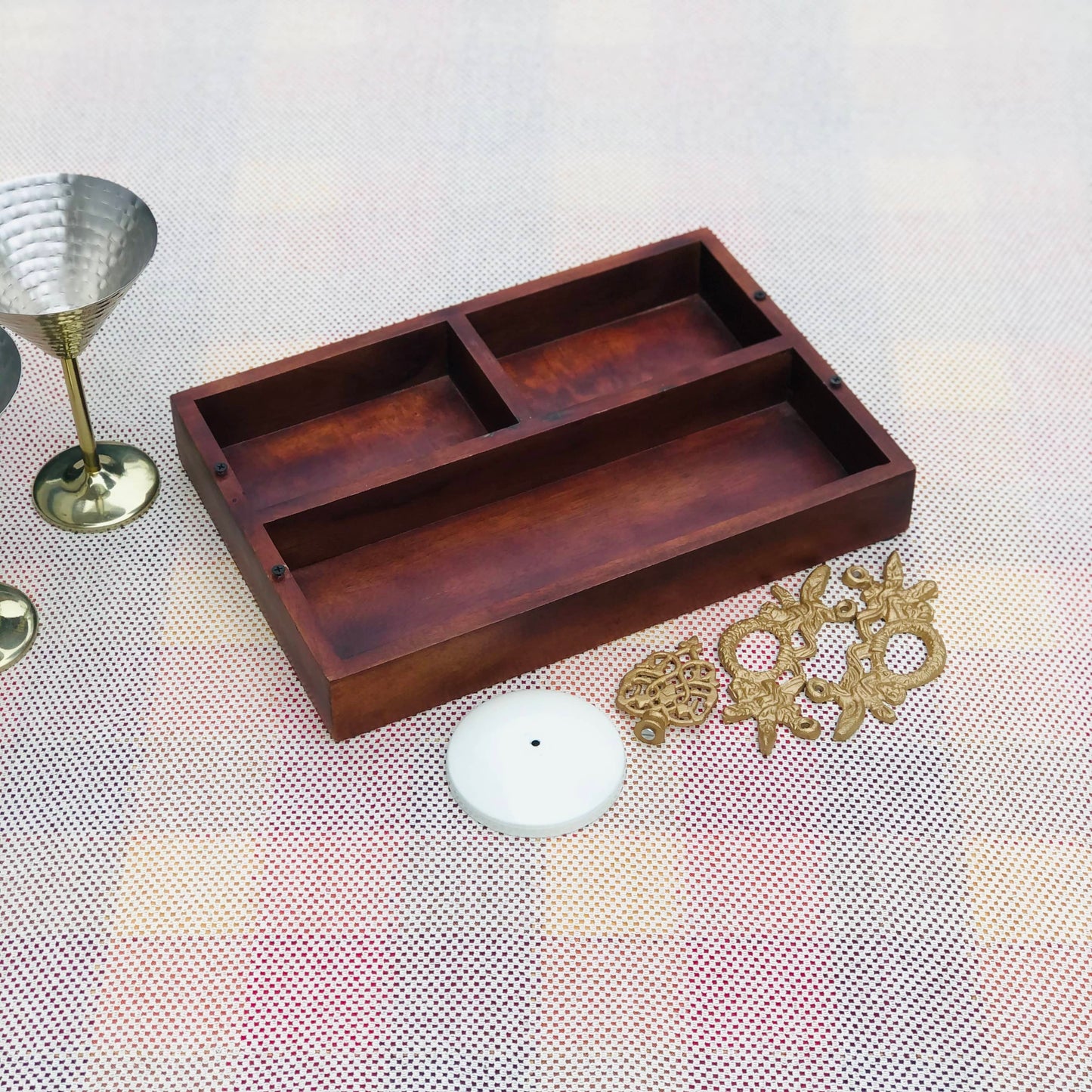 Humsafar Wooden Tray | DryFruit Tray | only empty wooden tray without lid 