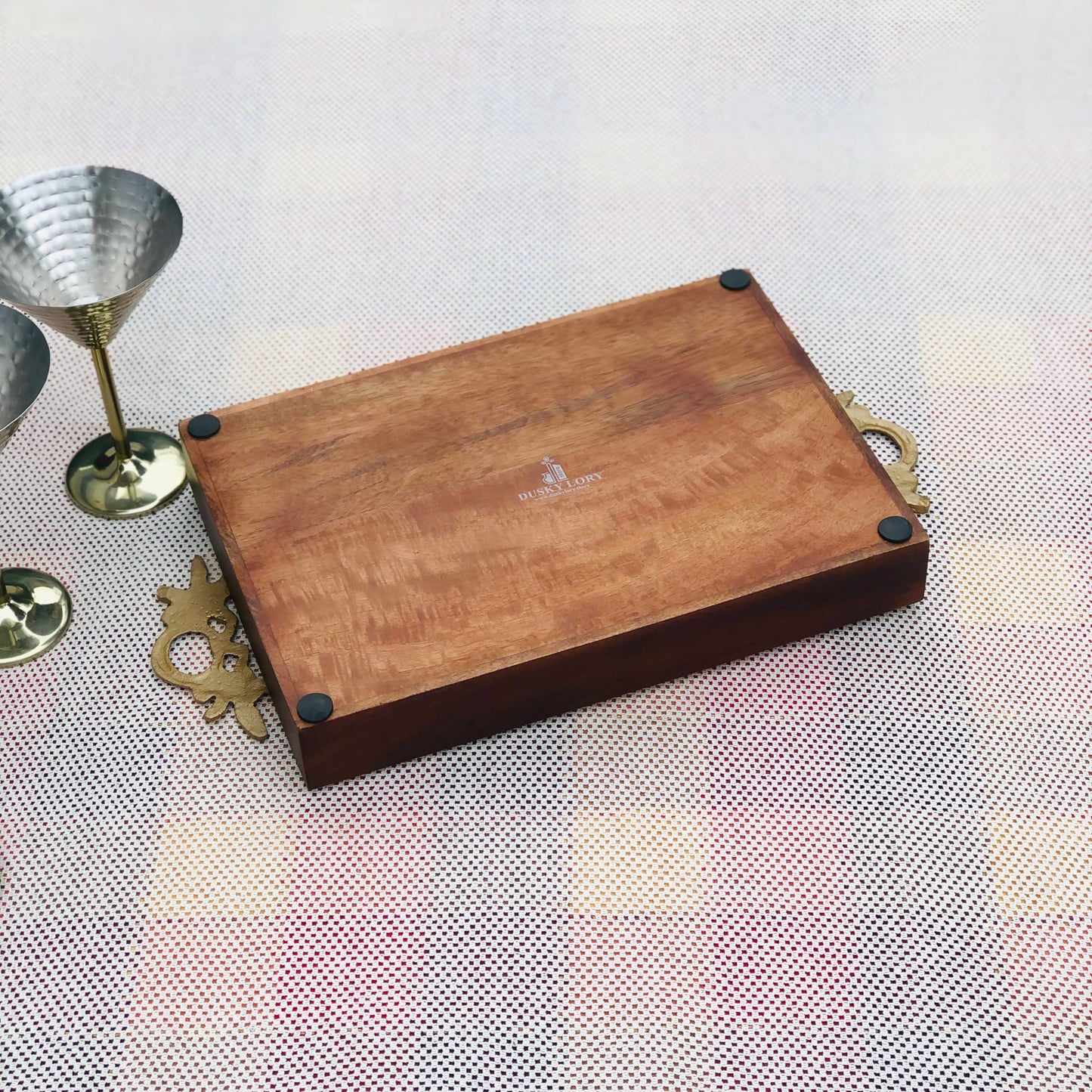 Humsafar Wooden Tray | DryFruit Tray | Back Side look