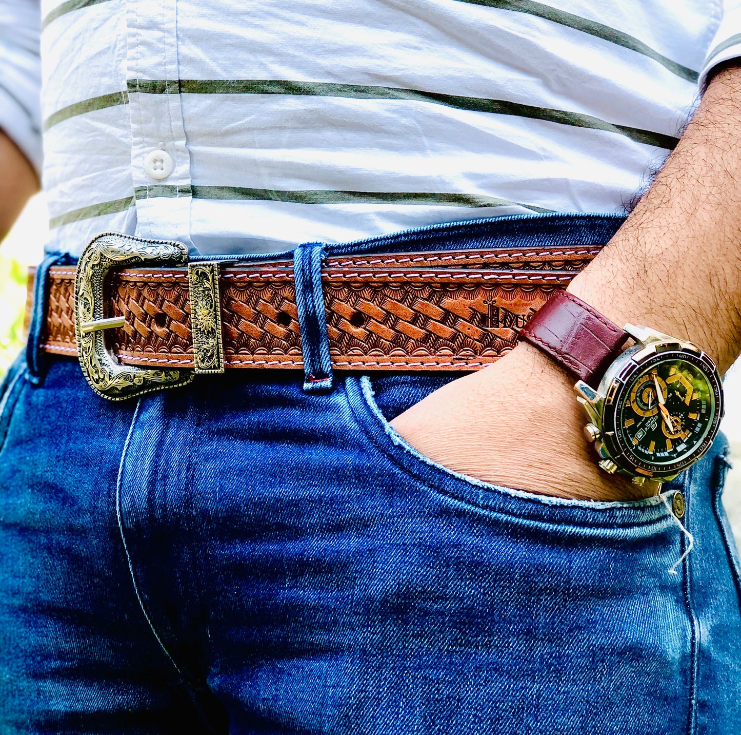 Handcrafted Leather Belt | Western Belt Dusky Lory