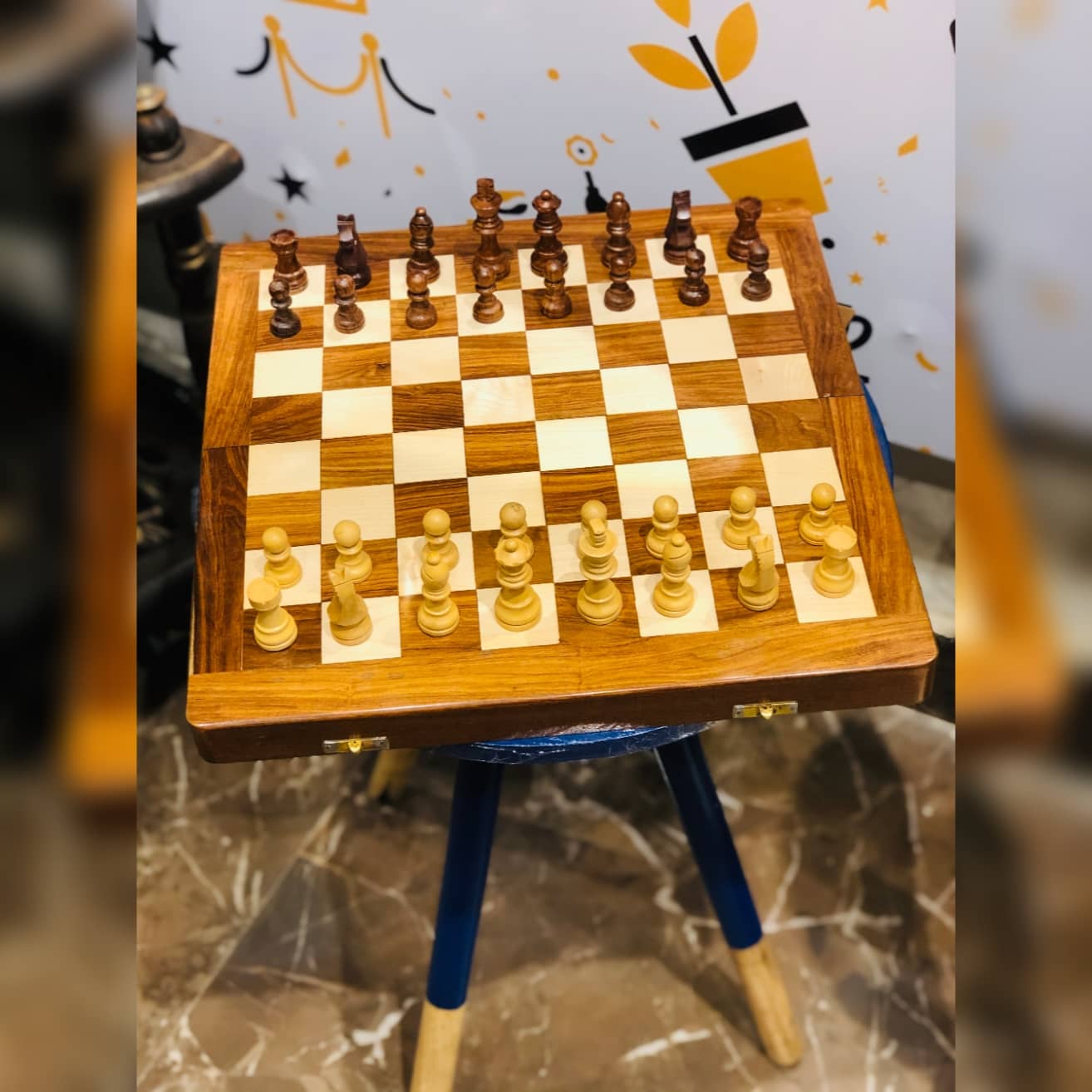 Wooden Chess Board Large Size | Premium Look Dusky Lory