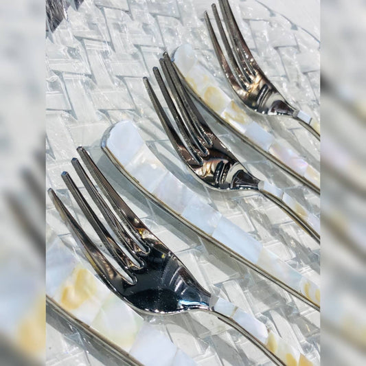 Forks | Premium Stainless Steel With Nacre, Mother Of Pearls Dusky Lory