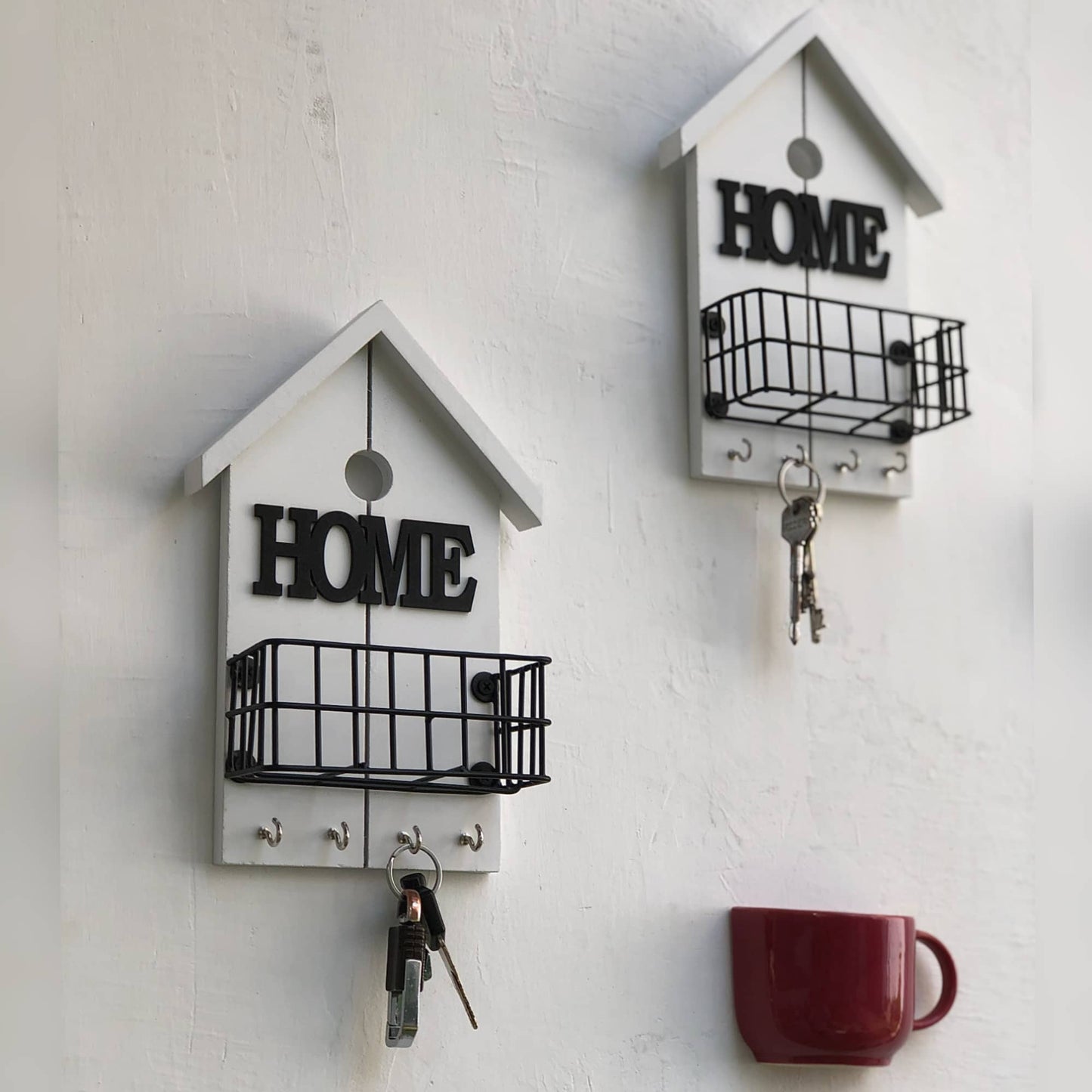 Key Hanger | Wooden Key Holder | Key Holder For Wall |  Easy To Organise all your keys In this Key Holder Dusky Lory