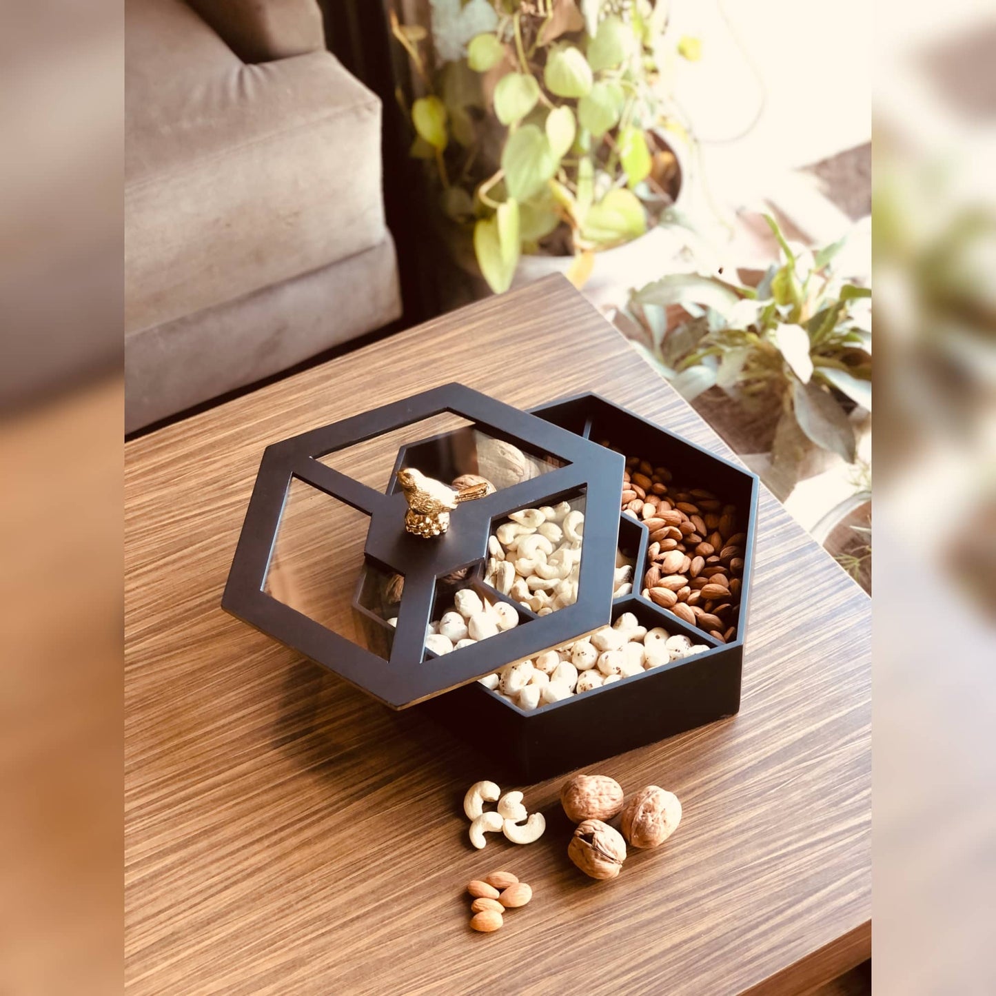 Royal Dry Fruit Box | Dry Fruit Box | Empty Dry Fruit Box | Dry Fruit Storage Box | Wooden Dry Fruit Box Dusky Lory