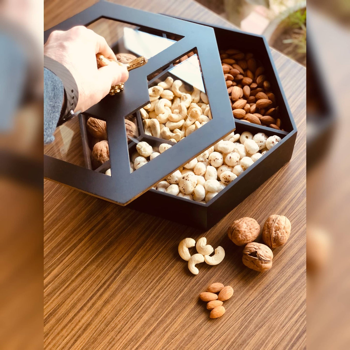 Royal Dry Fruit Box | Dry Fruit Box | Empty Dry Fruit Box | Dry Fruit Storage Box | Wooden Dry Fruit Box Dusky Lory