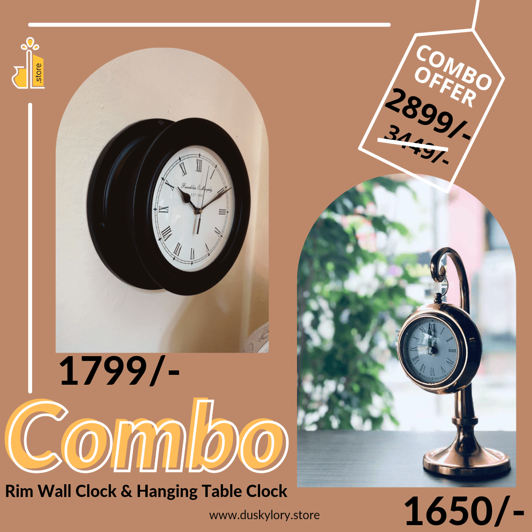 Rim Wall Clock & Hanging Table Clock Dusky Lory