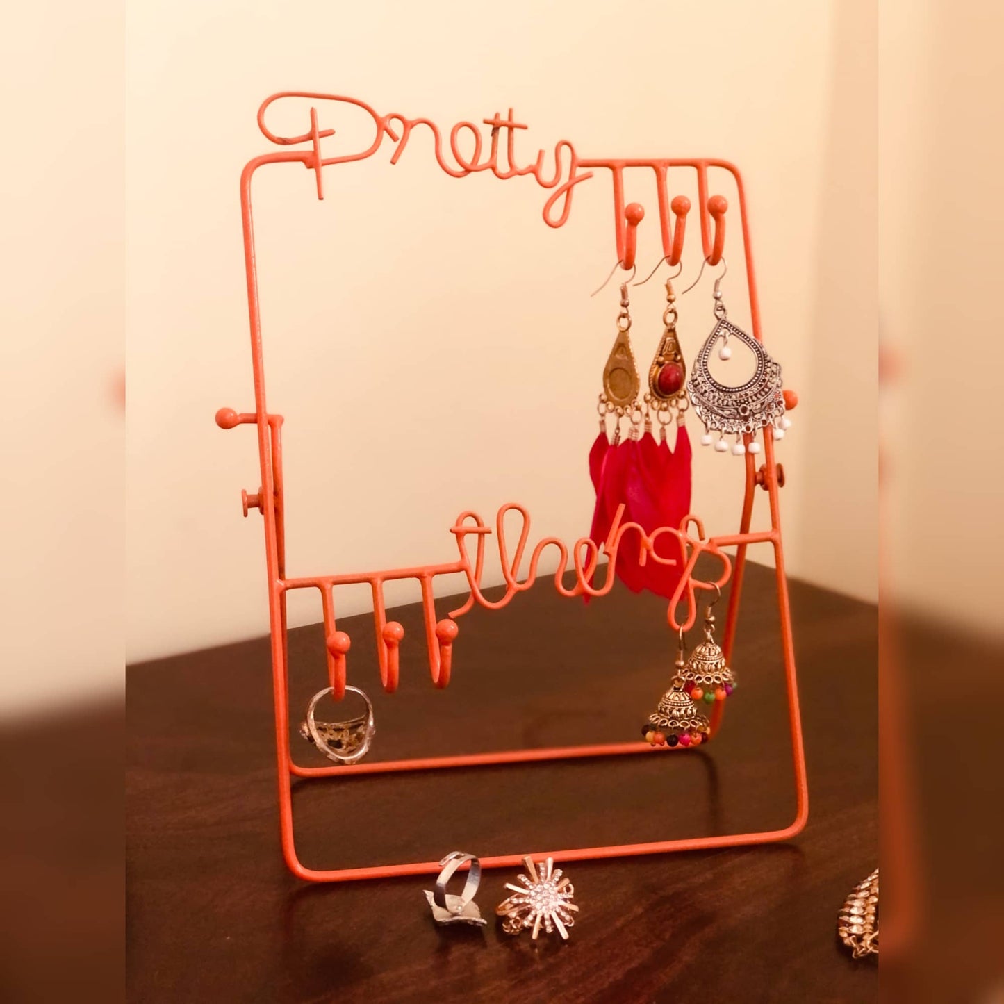 Jewelry Hanger & Leather Card Holder Combo Dusky Lory