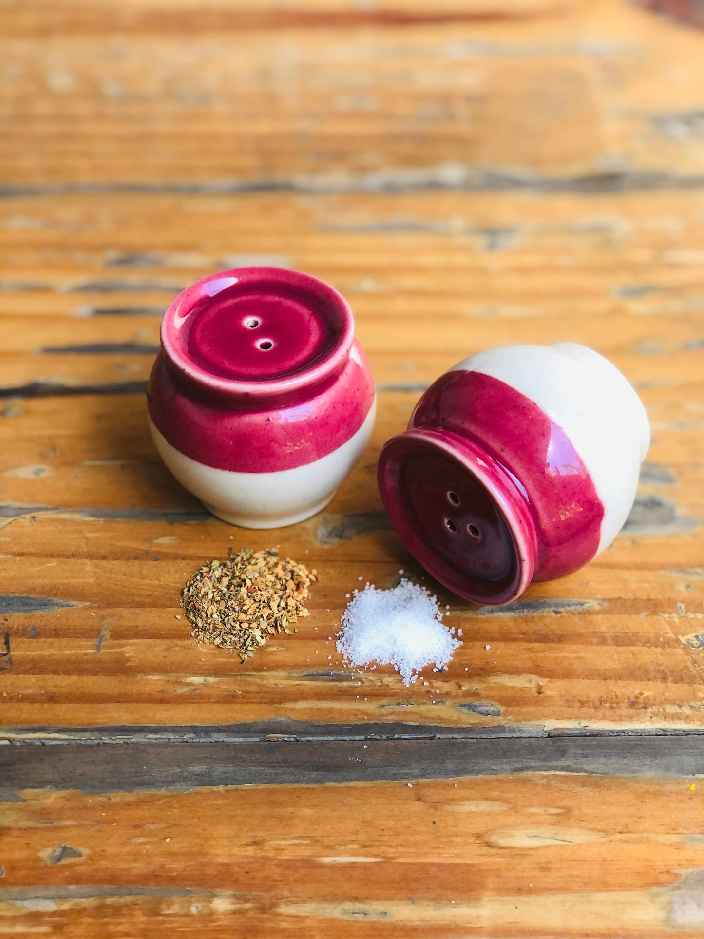 2 Set of Achari Chutney Jar and Handi Salt & Pepper | Combo Dusky Lory
