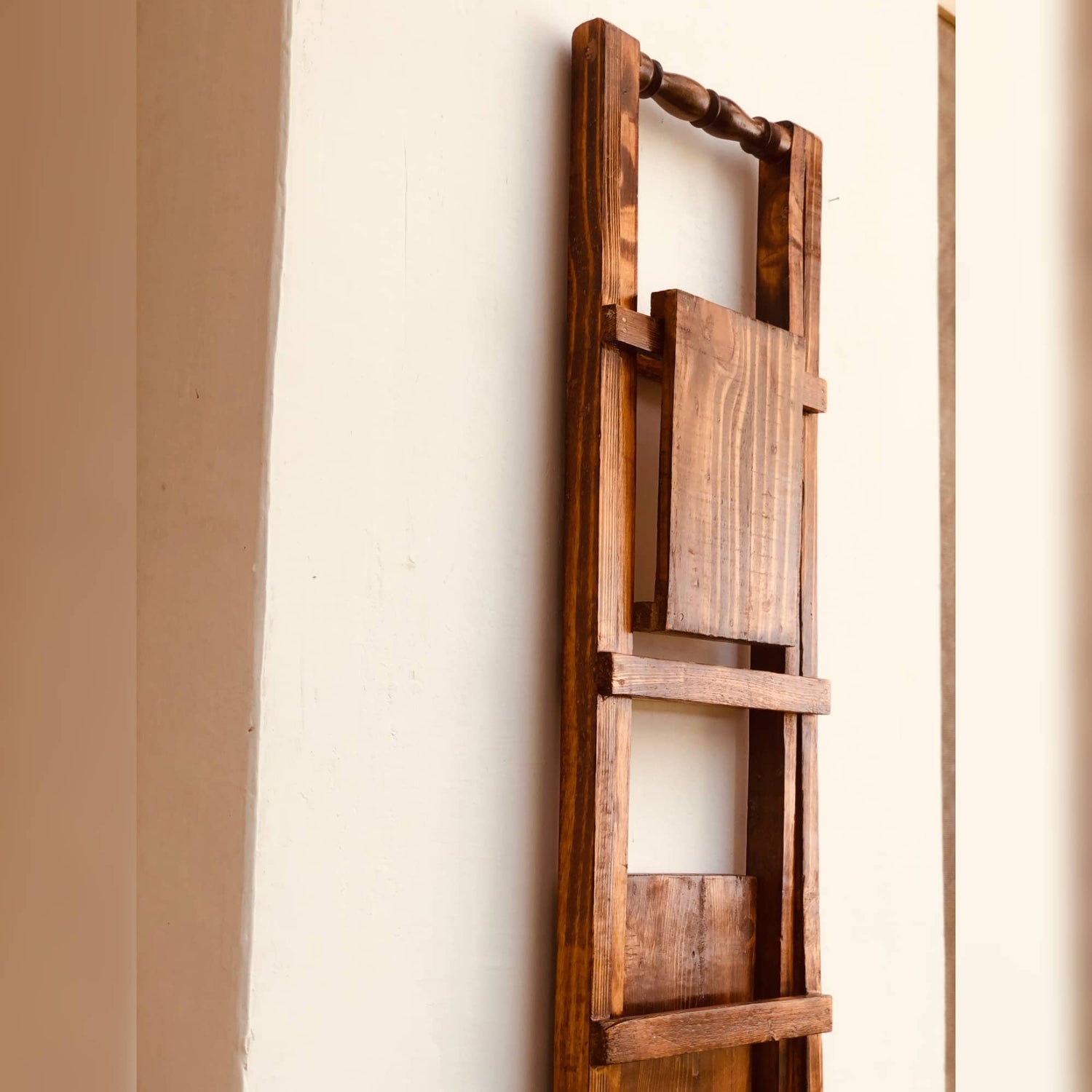 Wooden Rack | Teak Wood Finish | 3ft Height Dusky Lory