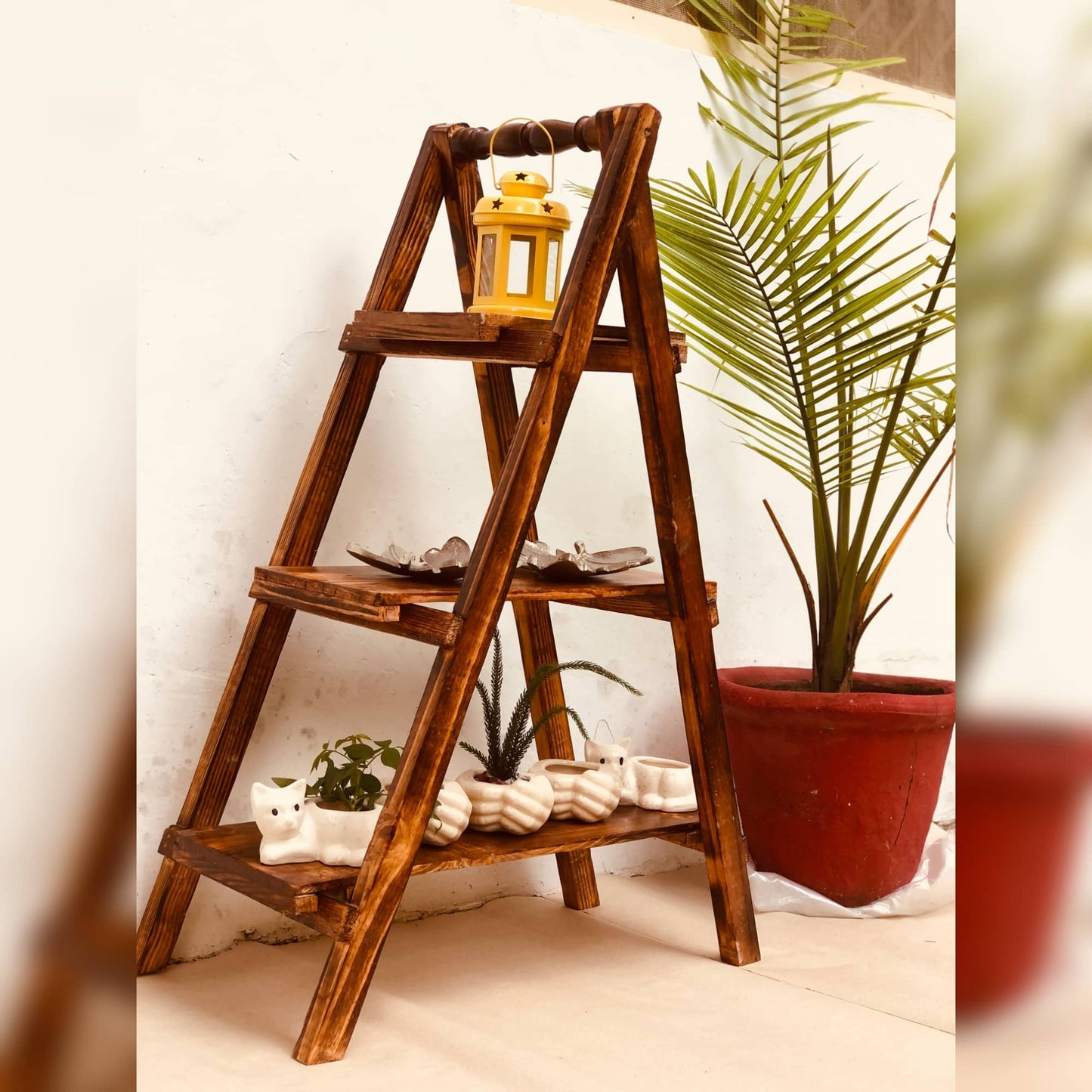 Wooden Rack | Teak Wood Finish | 3ft Height Dusky Lory